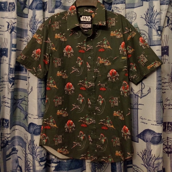 RSVLTS Star Wars "A Bounty A Day" Men's X-Small Shirt Boba Fett Mandalorian NWOT - Picture 5 of 5